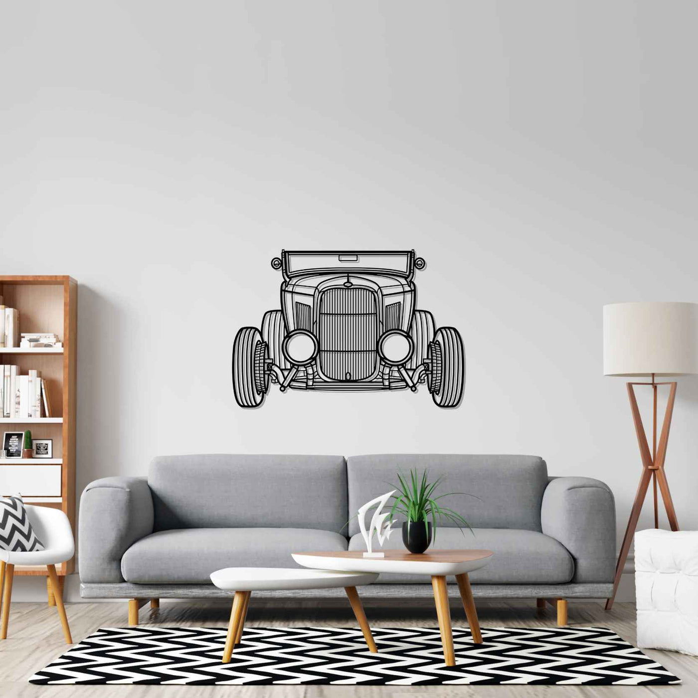 Roadster 1932 Front Silhouette Metal Wall Art