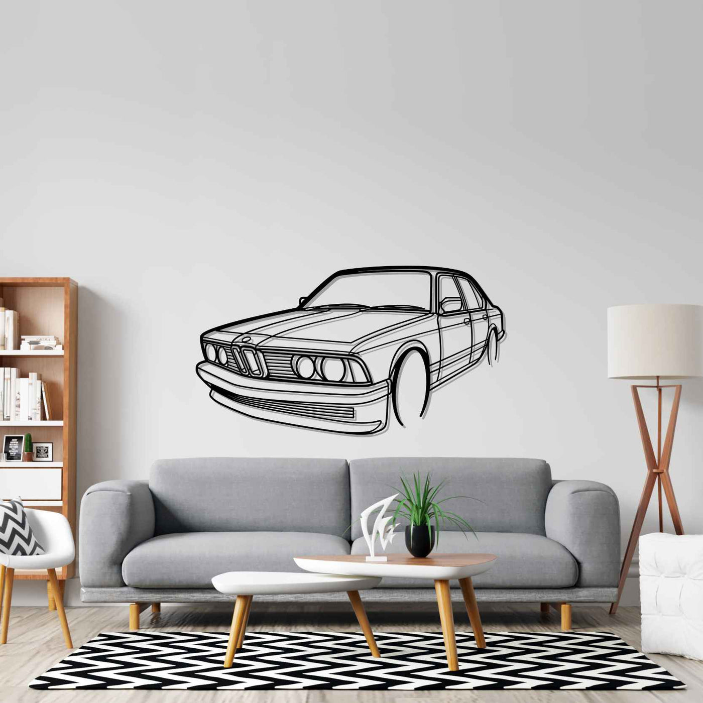 E23 Angle Silhouette Metal Wall Art