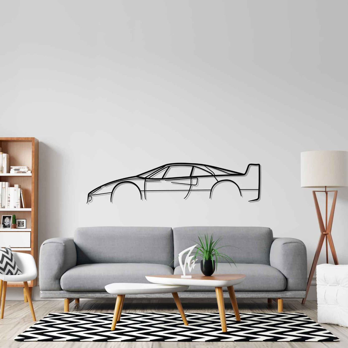 F40 Classic Silhouette Metal Wall Art