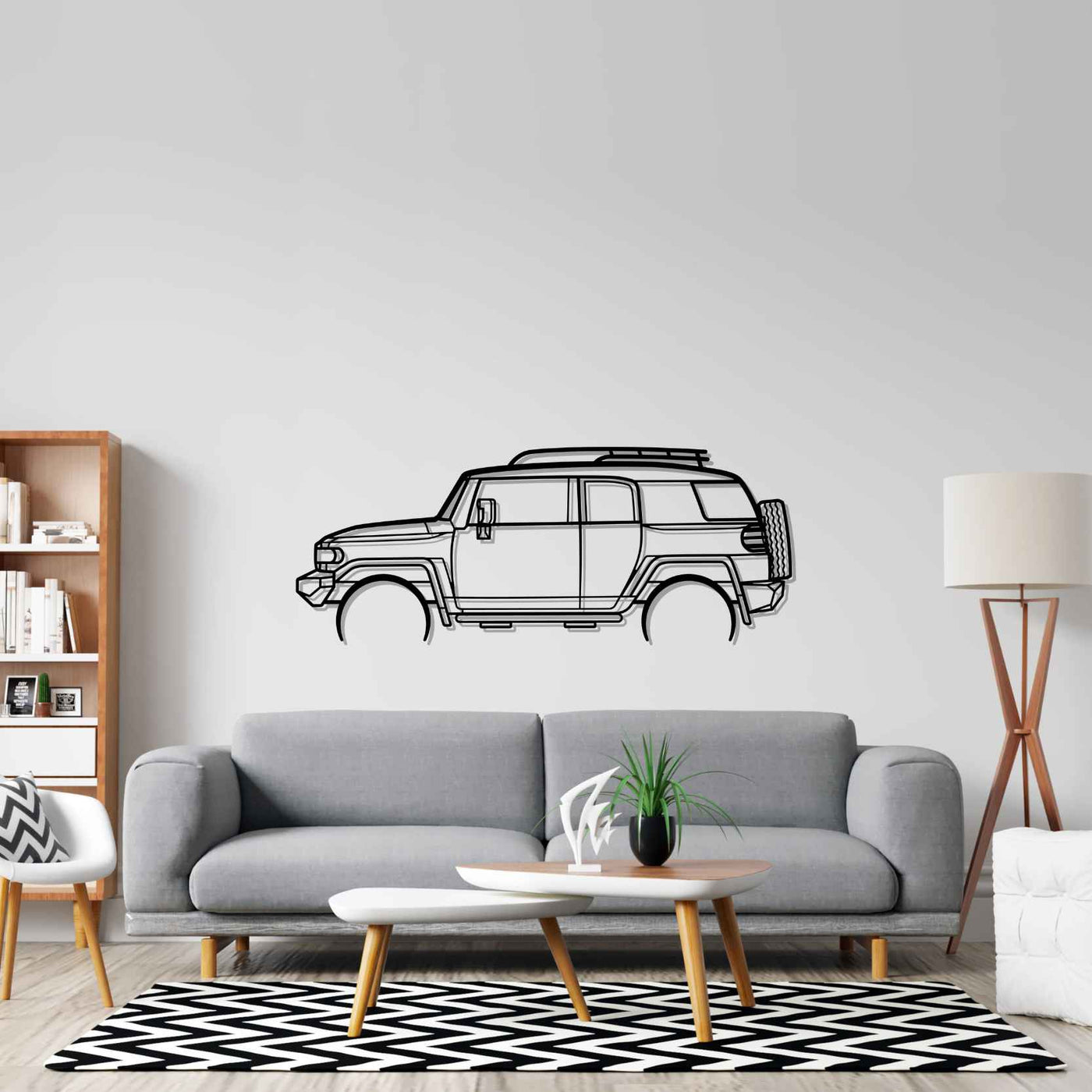 FJ Cruiser 2008 Detailed Silhouette Metal Wall Art