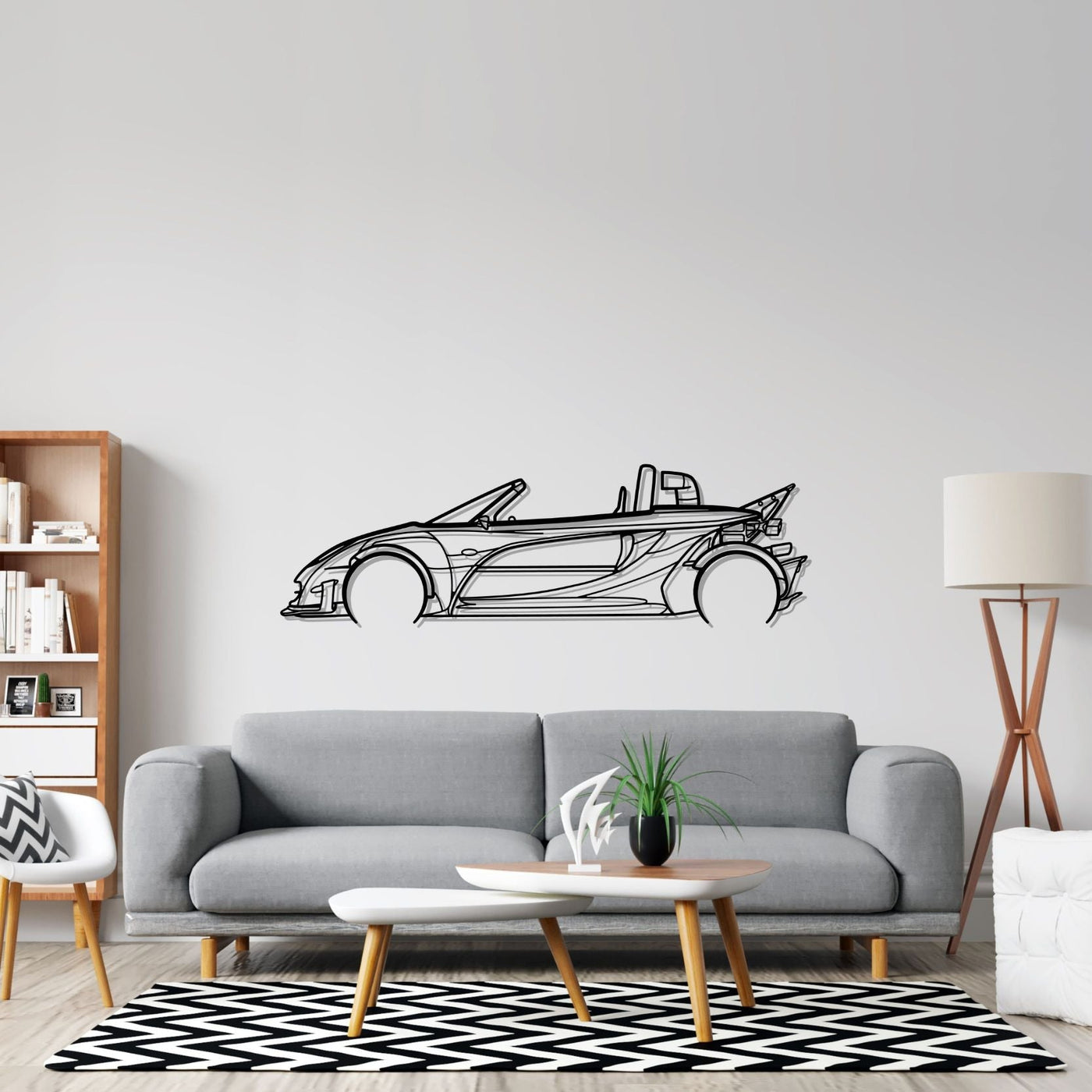 340R 2002 Detailed Silhouette Metal Wall Art