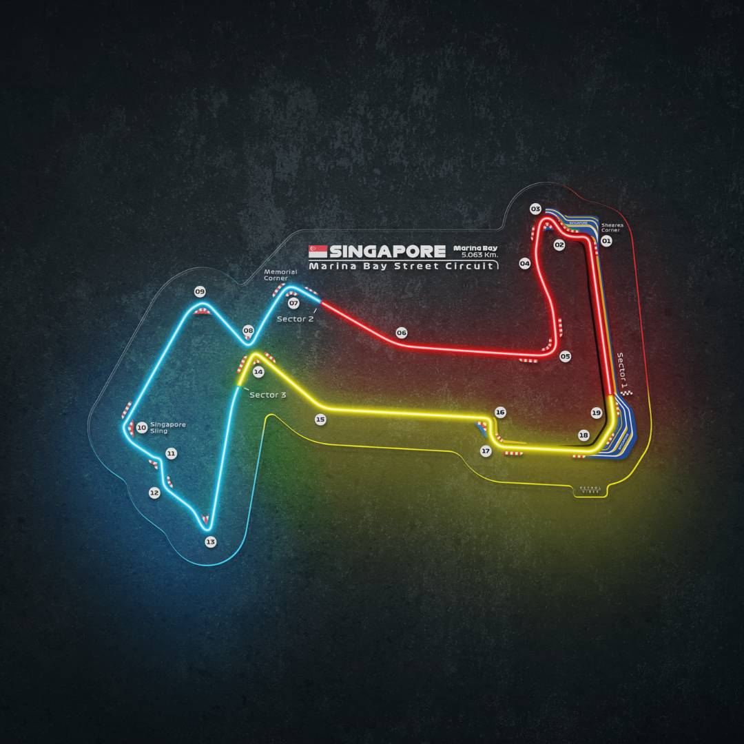 Marina Bay Street Circuit Neon Race Track