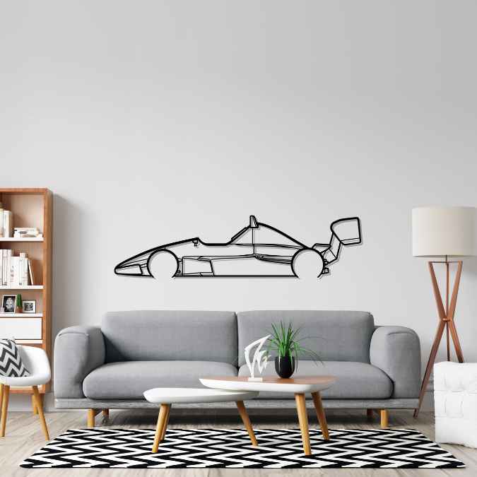 Formula 1996 Detailed Silhouette Metal Wall Art