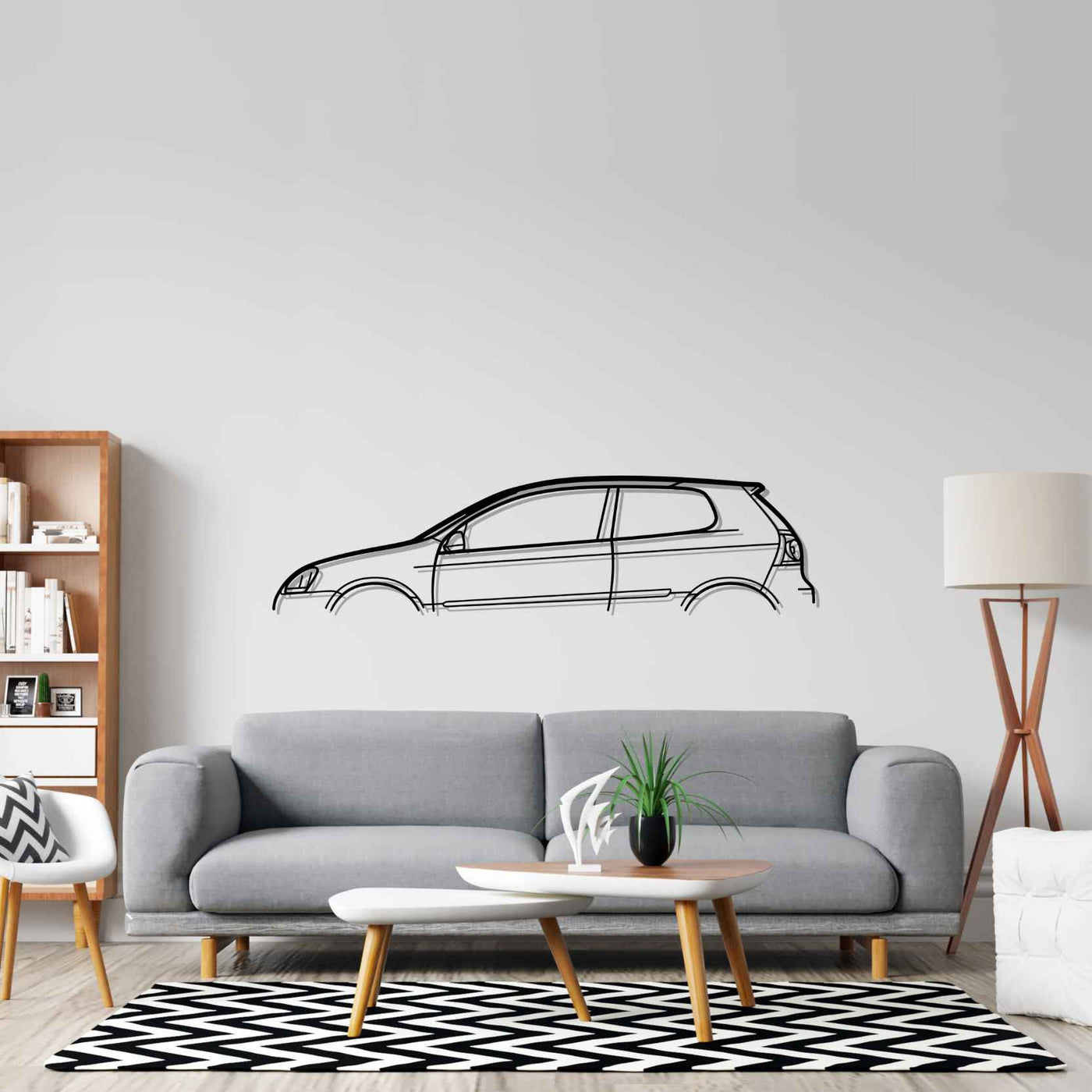 Golf 5 Classic Silhouette Metal Wall Art