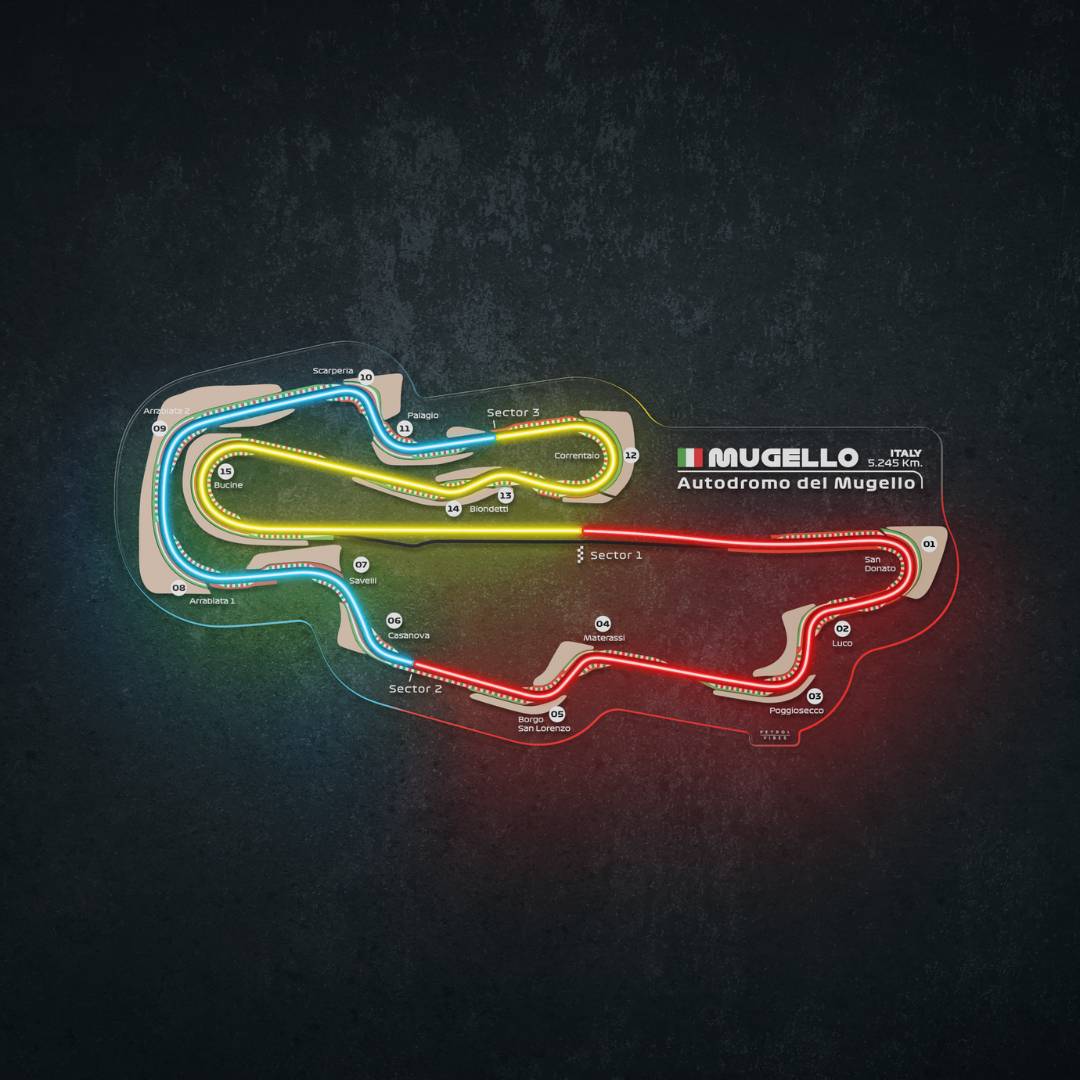 Autodromo del Mugello Neon Race Track