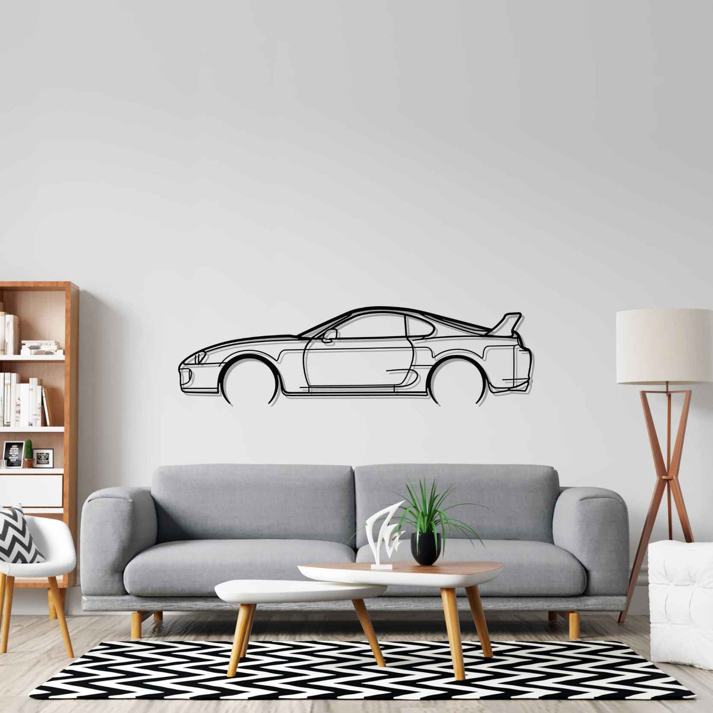 Supra MK4 1993 Detailed Silhouette Metal Wall Art