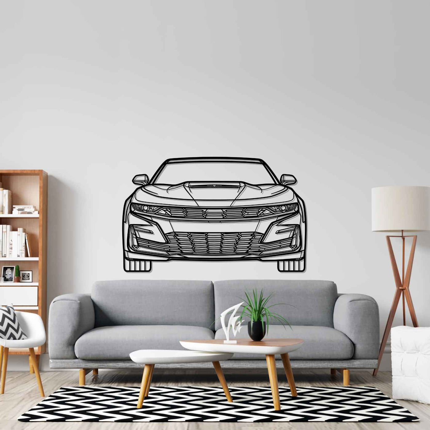 Camaro 2020 Front Silhouette Metal Wall Art