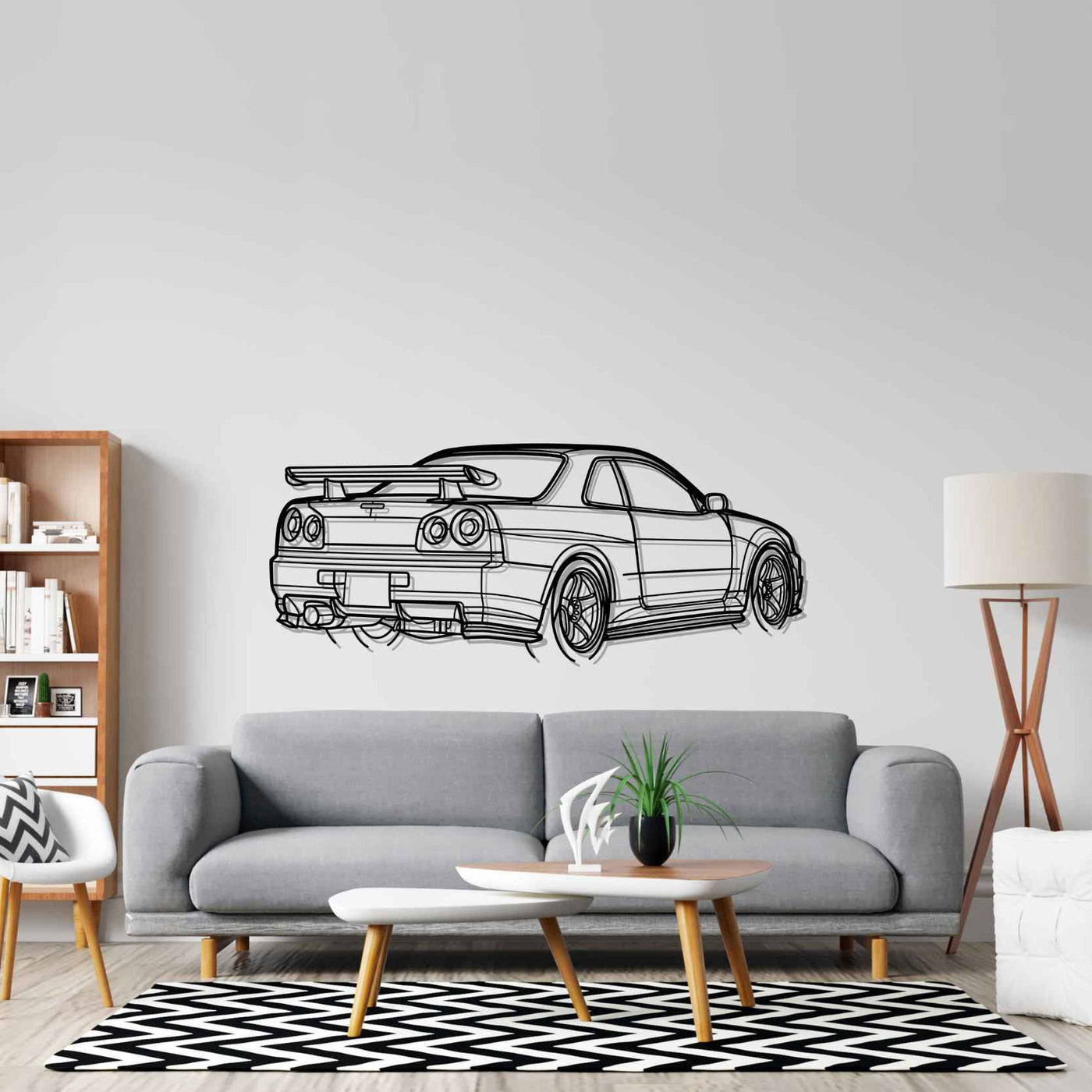 R34 GTR Nismo Angle Silhouette Metal Wall Art – Petrolvibes EU