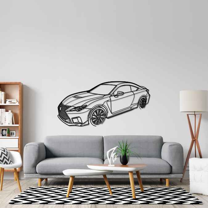 RC F 2020 Angle Silhouette Metal Wall Art