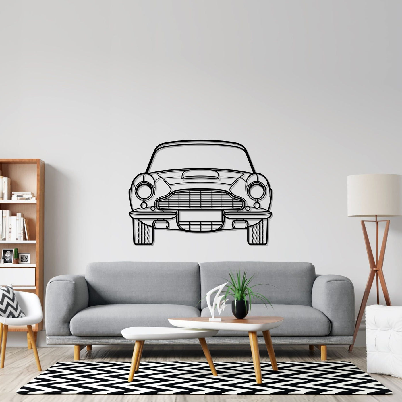 DB6 Front Silhouette Metal Wall Art