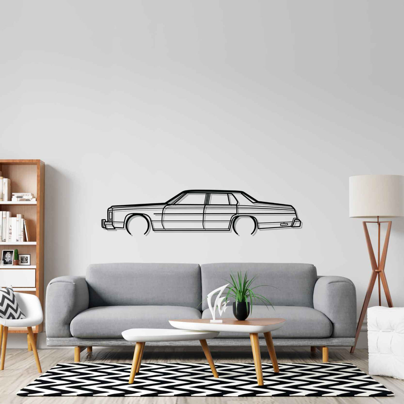 Impala 1975 Detailed Silhouette Metal Wall Art