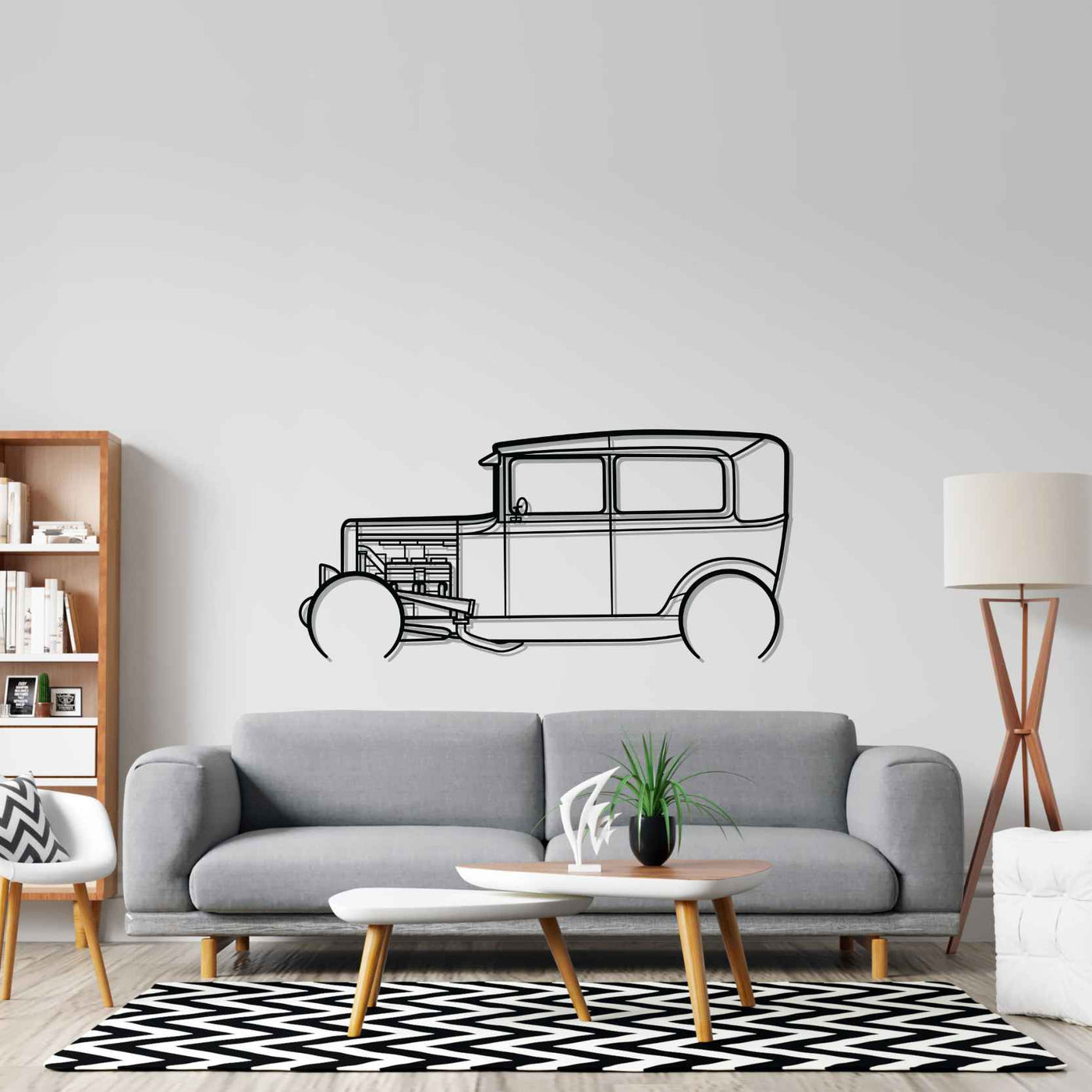 Model A 1931 Detailed Silhouette Metal Wall Art