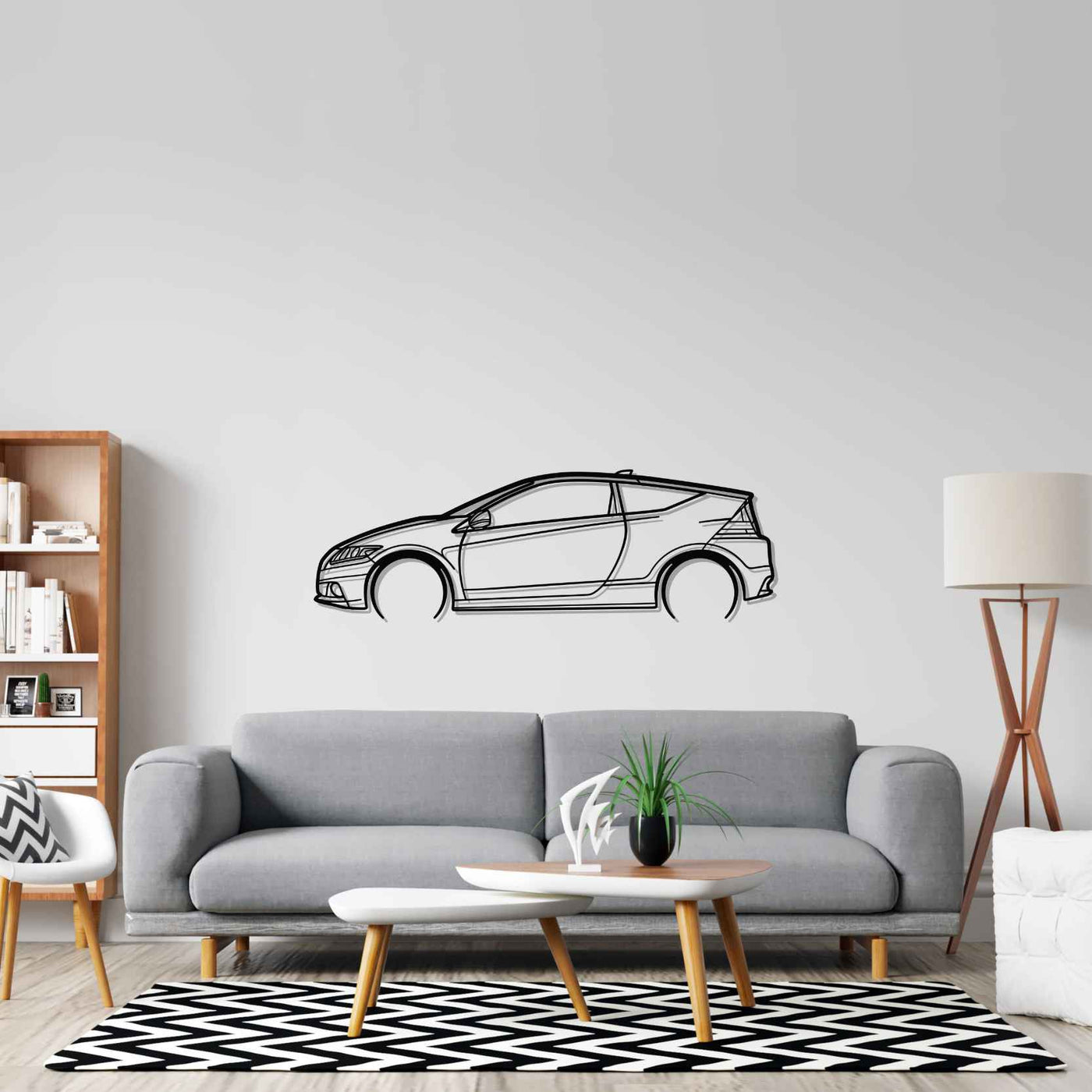 CR-Z 2014 Detailed Silhouette Metal Wall Art