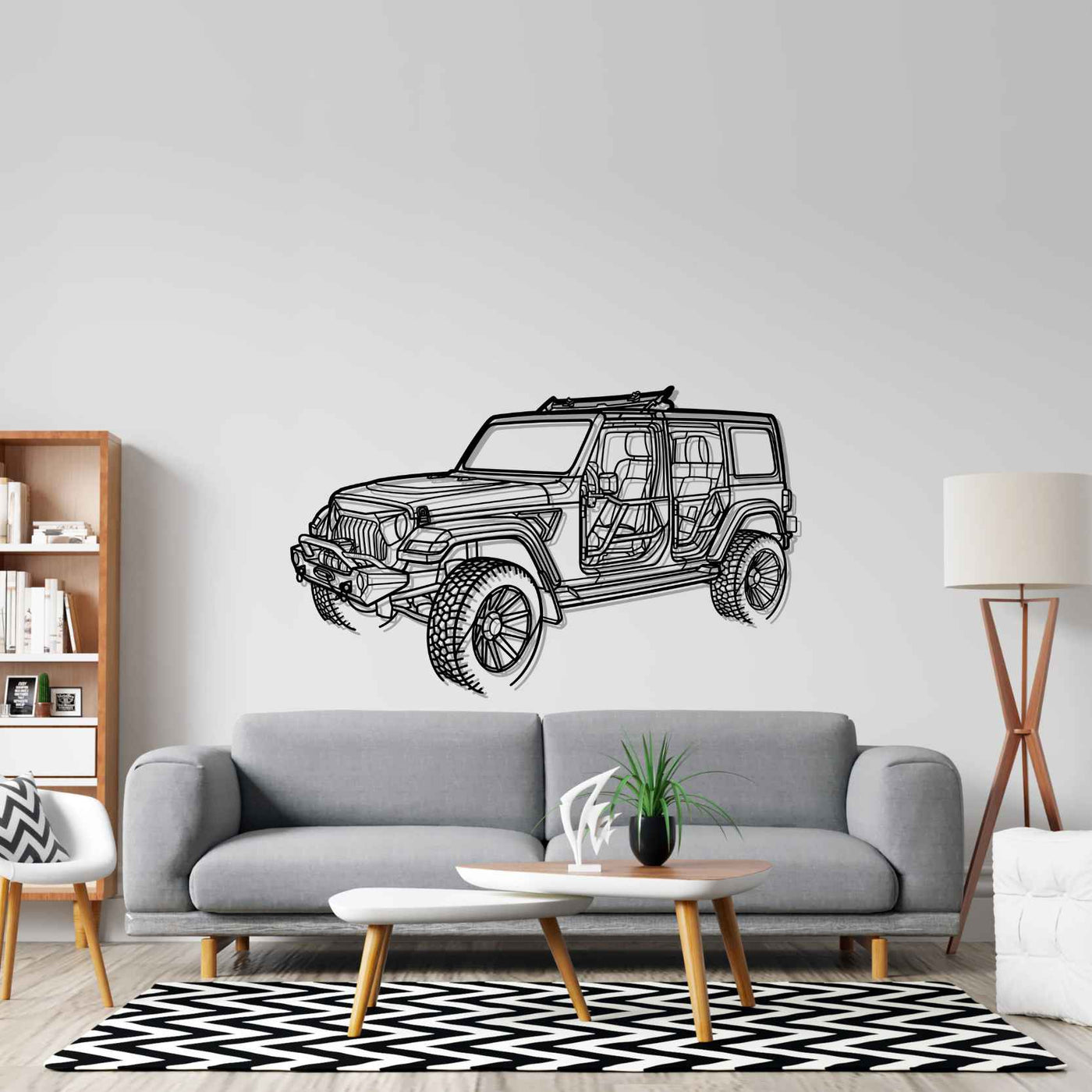 Wrangler 2022 Angle Silhouette Metal Wall Art