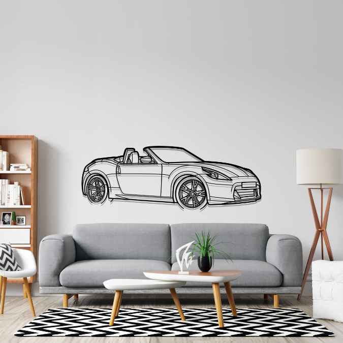 370Z Roadster Angle Silhouette Metal Wall Art