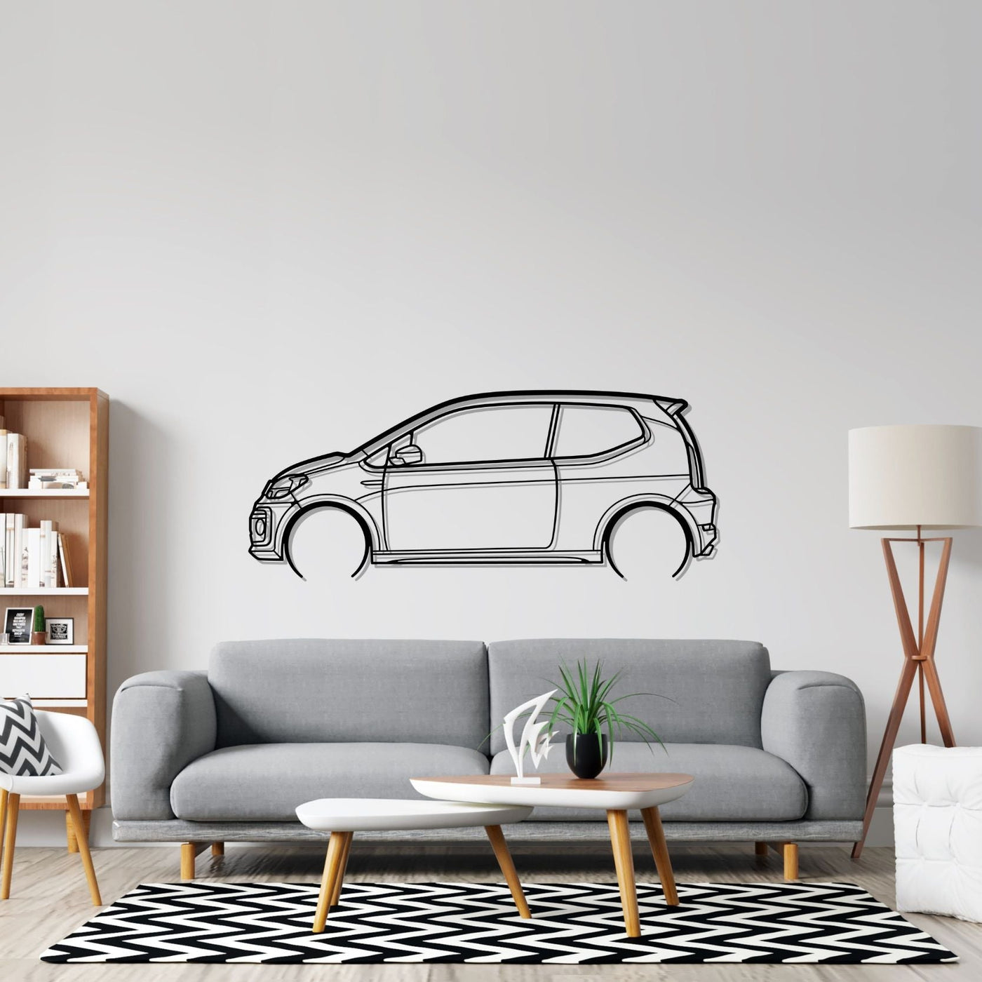 Up GTI 2019 Detailed Silhouette Metal Wall Art