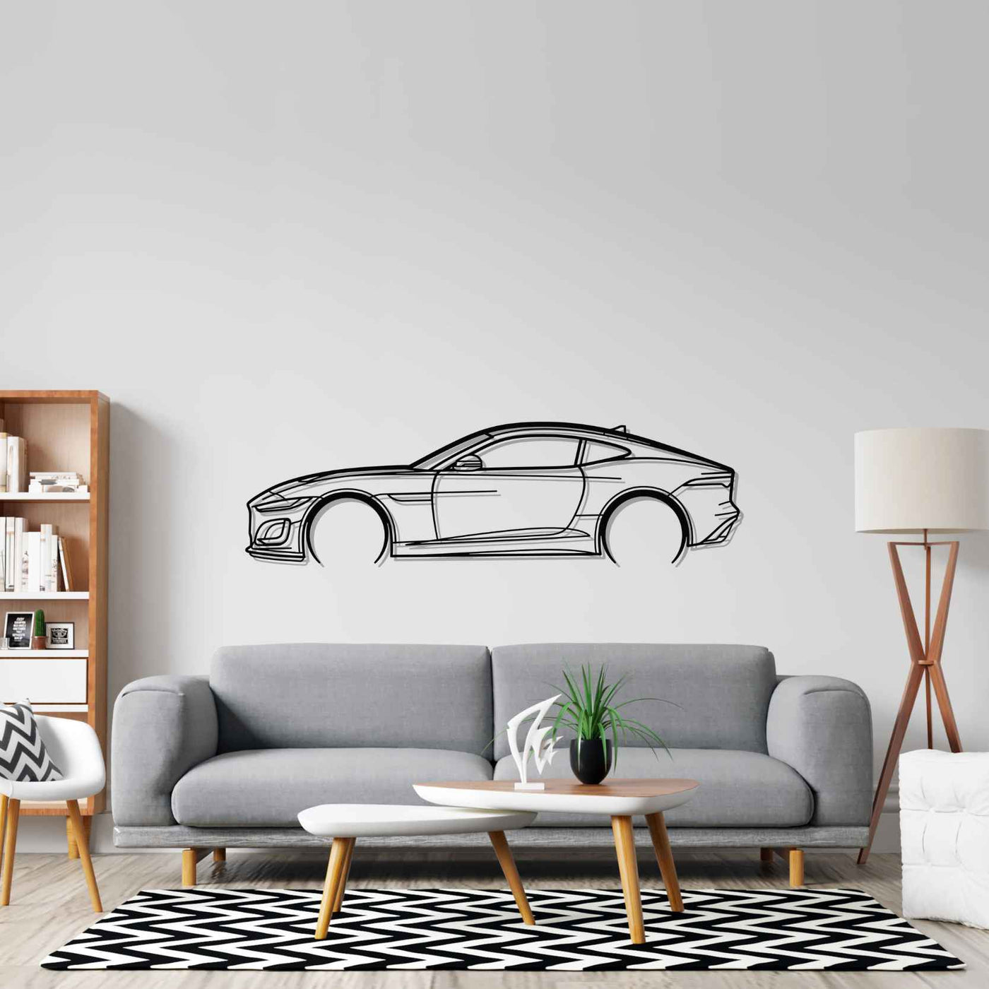 F-Type 2020 Detailed Silhouette Metal Wall Art