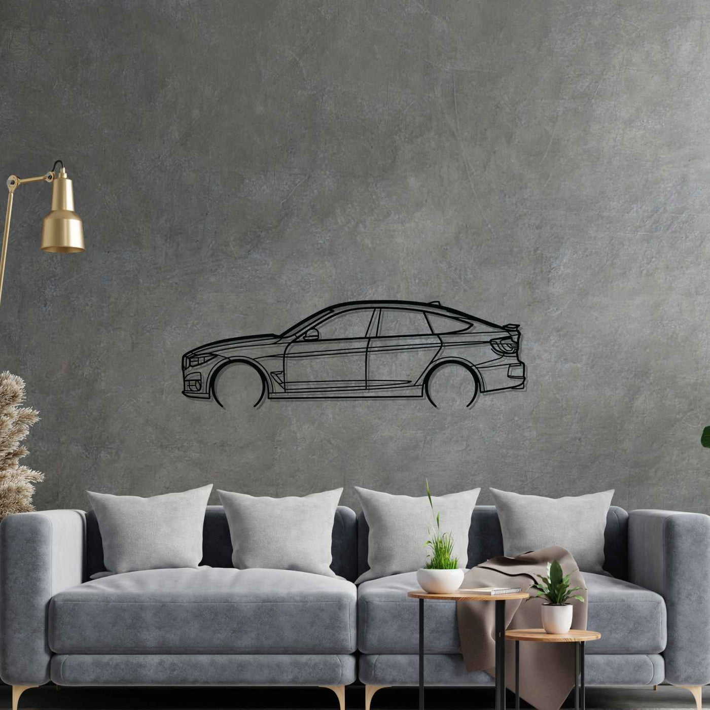 330 GT 2018 Detailed Silhouette Metal Wall Art