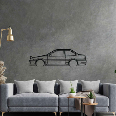 Corolla AE86 GT 1986 Detailed Silhouette Metal Wall Art