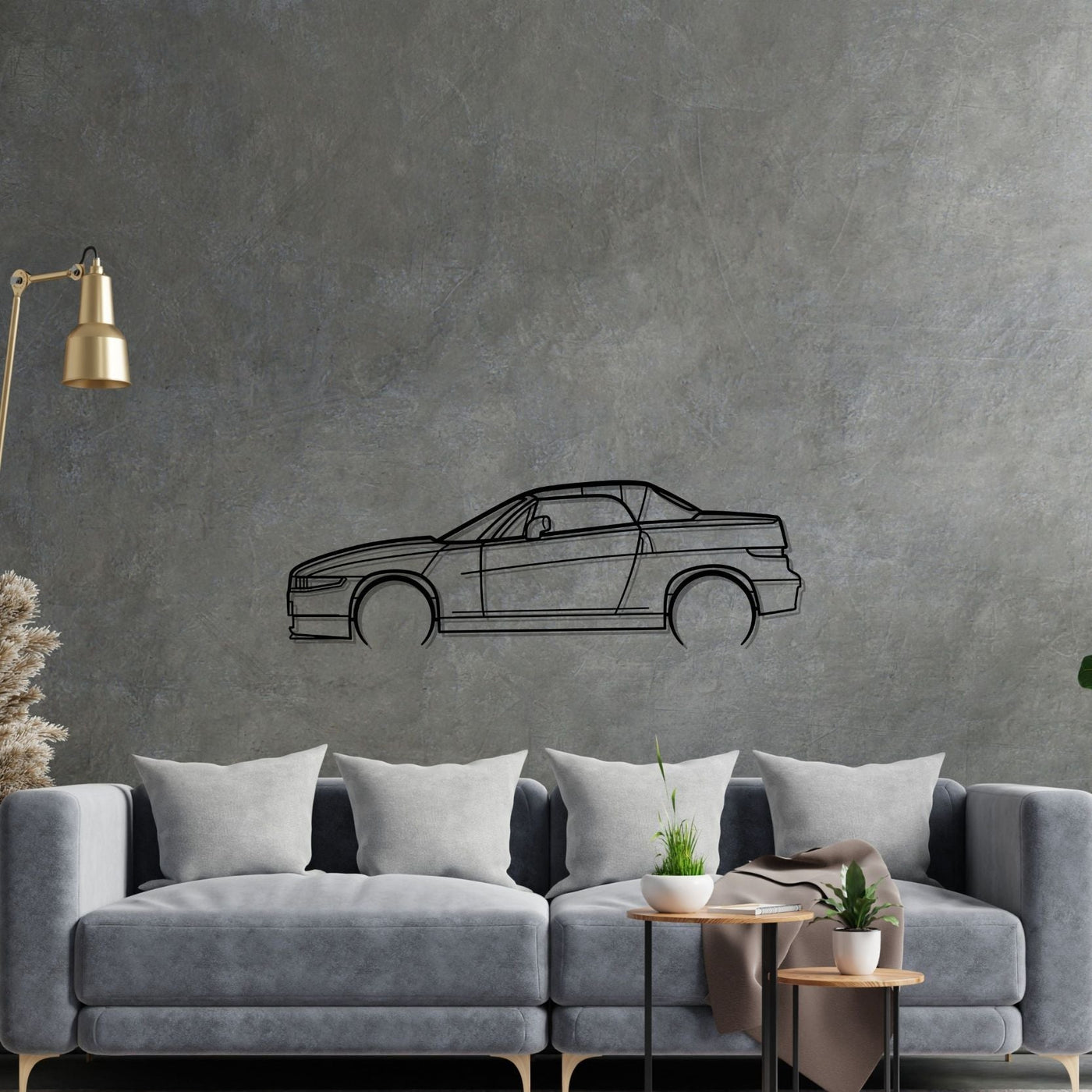 Alfa RZ Detailed Silhouette Metal Wall Art