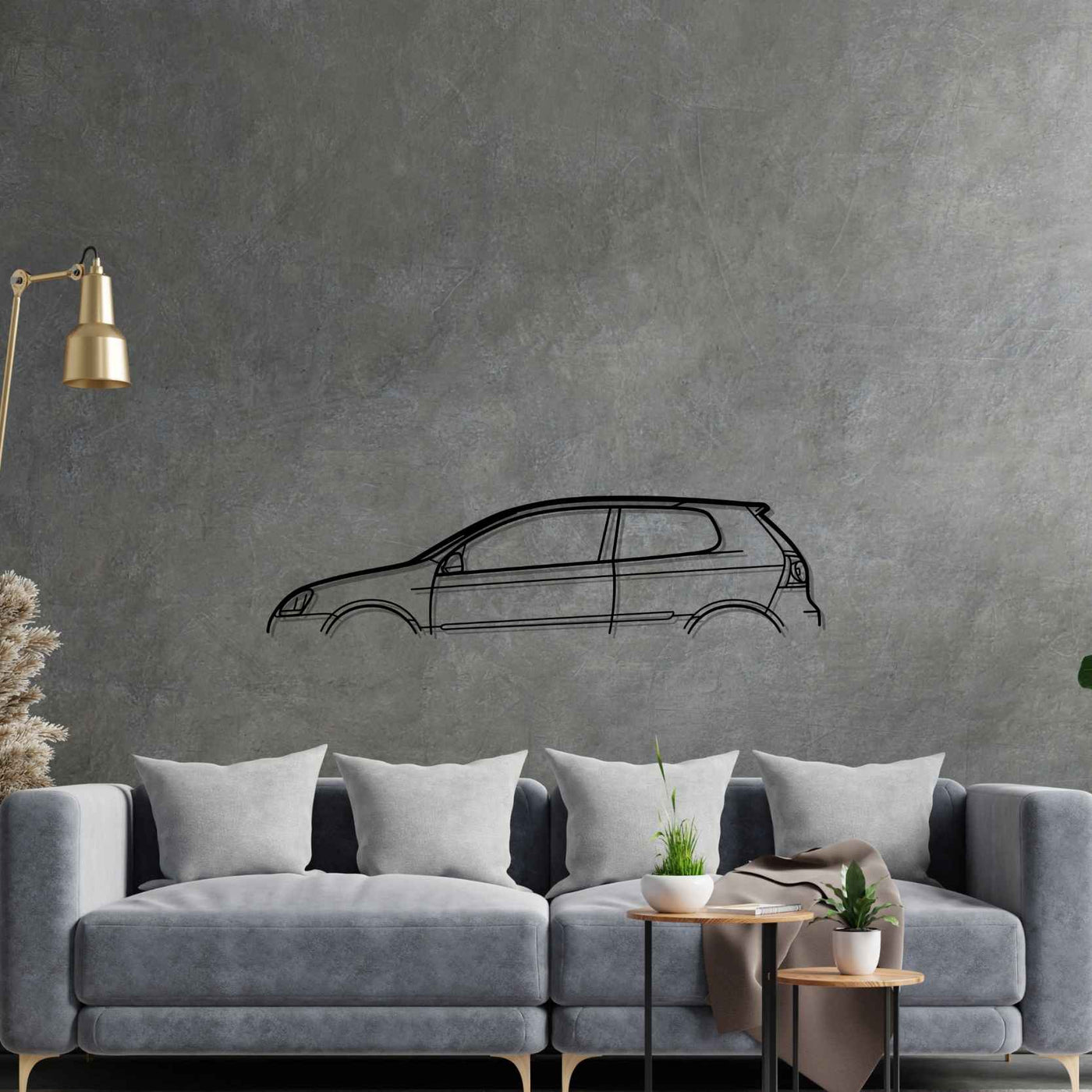 Golf 5 Classic Silhouette Metal Wall Art