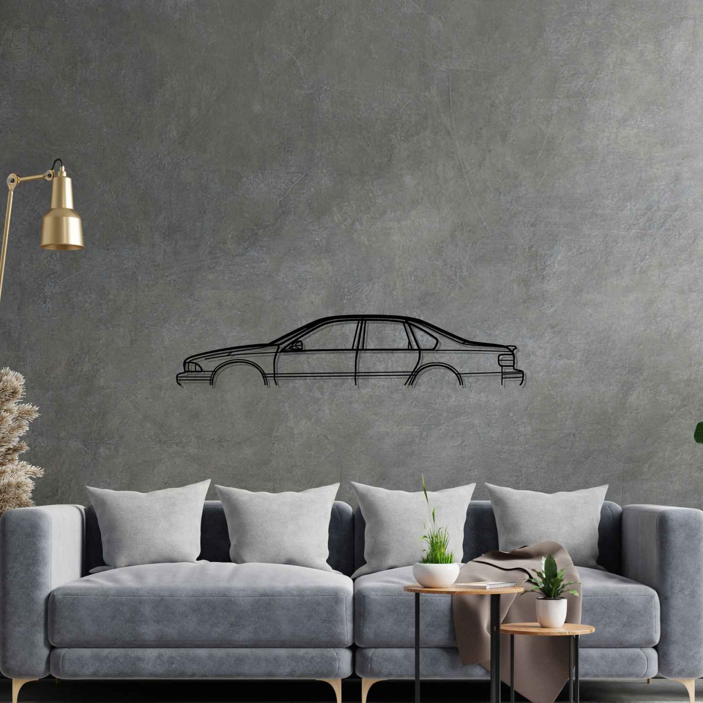 Impala 1966 Classic Silhouette Metal Wall Art