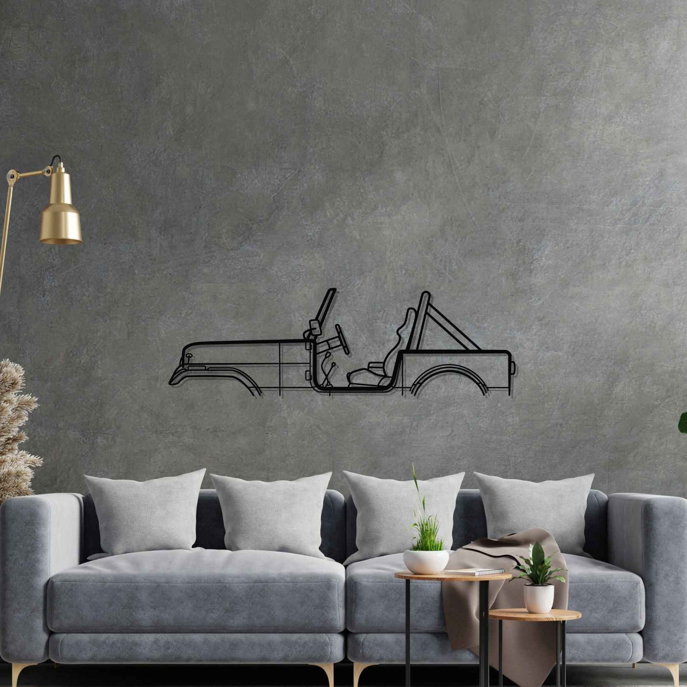 CJ7 1986 Classic Silhouette Metal Wall Art