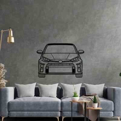 Yaris GR Front 2021  Silhouette Metal Wall Art