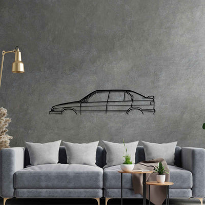 Alfa 33 Classic Silhouette Metal Wall Art