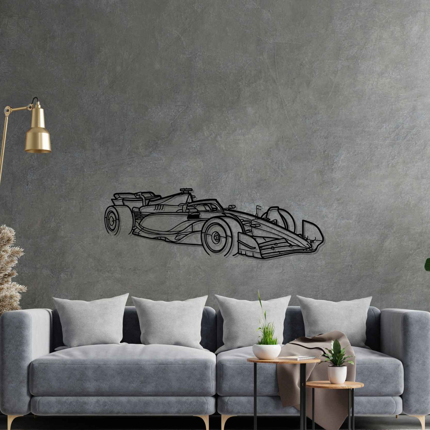 F1 2024 SF-24 Angle Silhouette Metal Wall Art