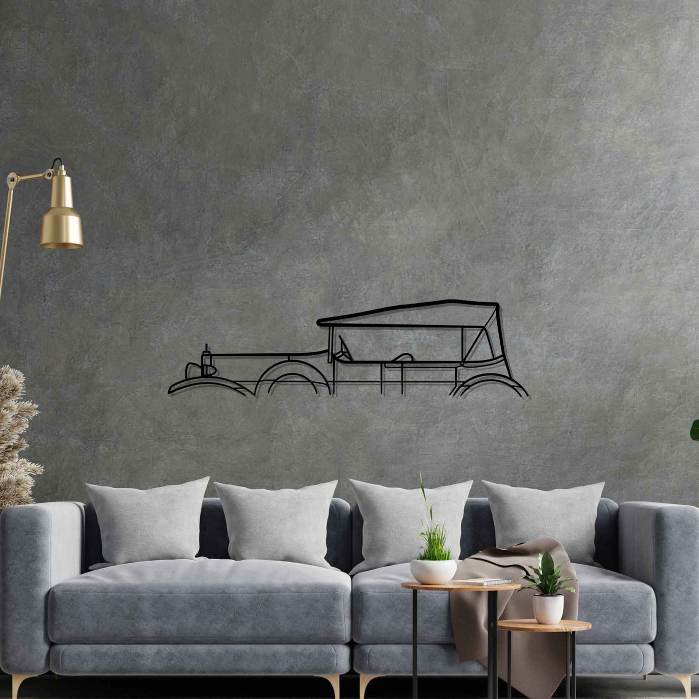 20/40 Tourer 1924 Classic Silhouette Metal Wall Art