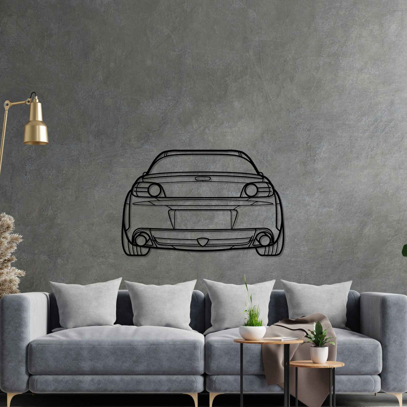 RX8 2005 Back Silhouette Metal Wall Art