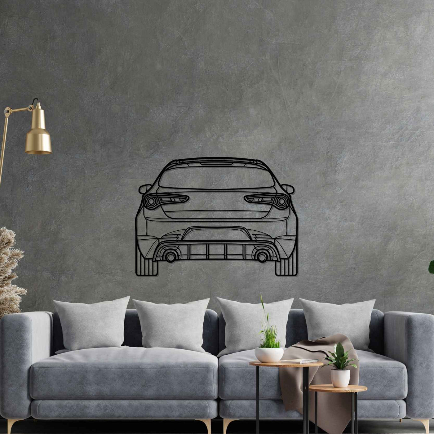 Giulietta 2018 Back Silhouette Metal Wall Art