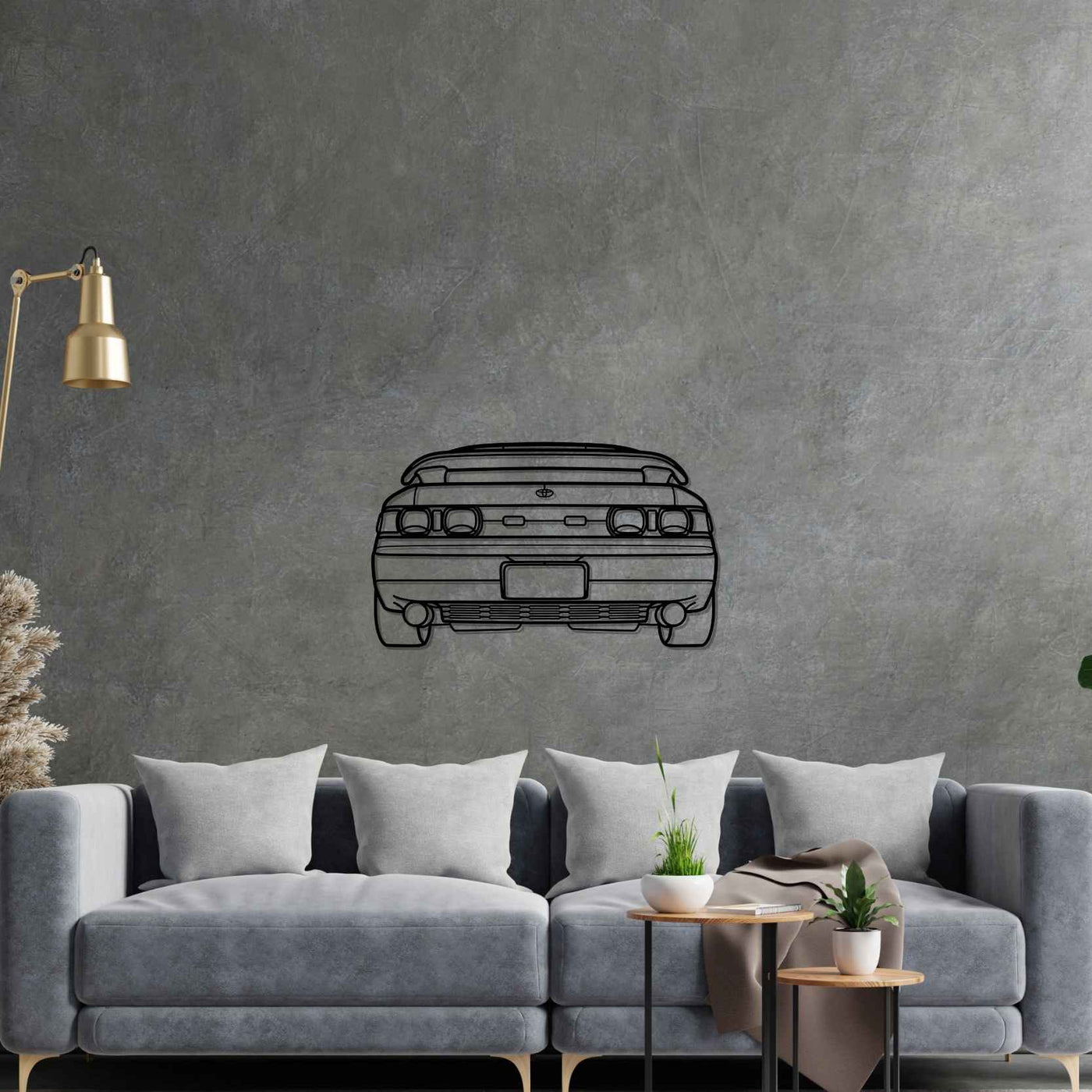 MR2 1993 Back Silhouette Metal Wall Art