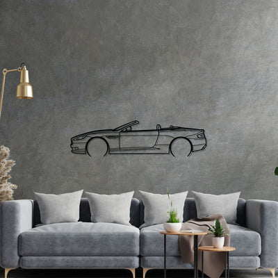 DB9 Convertible 2008 Detailed Silhouette Metal Wall Art