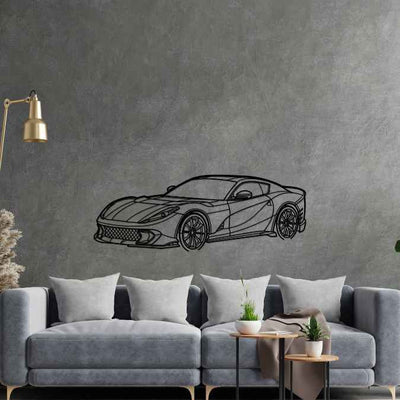 812 Competizione 2023 Angle Silhouette Metal Wall Art