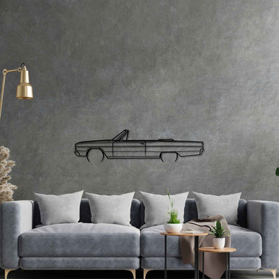 Coronet Convertible 1966 Detailed Silhouette Metal Wall Art