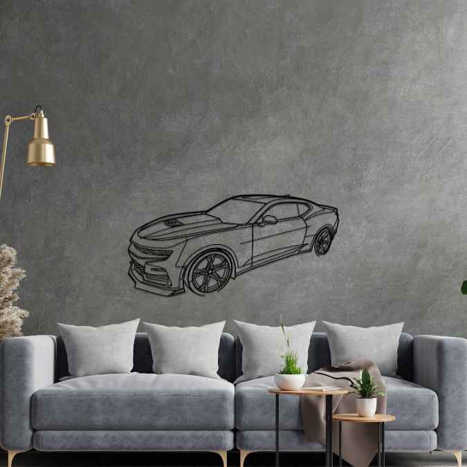 Camaro 1LE 2019 Angle Silhouette Metal Wall Art