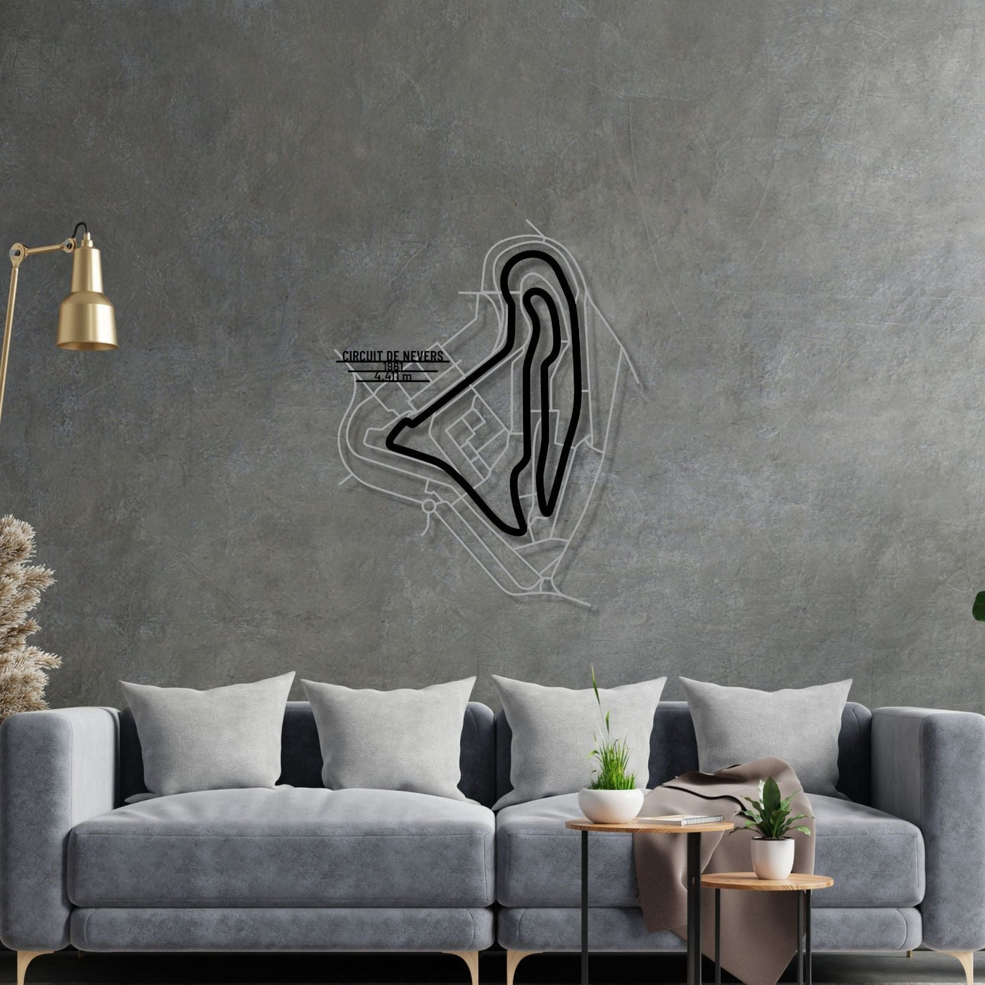 Circuit de Nevers Metal Wall Art