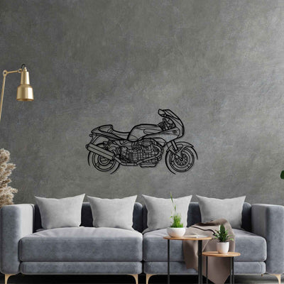 Guzzi V11 Silhouette Metal Wall Art