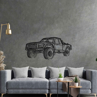 Trophy Truck 6100 Angle Silhouette Metal Wall Art