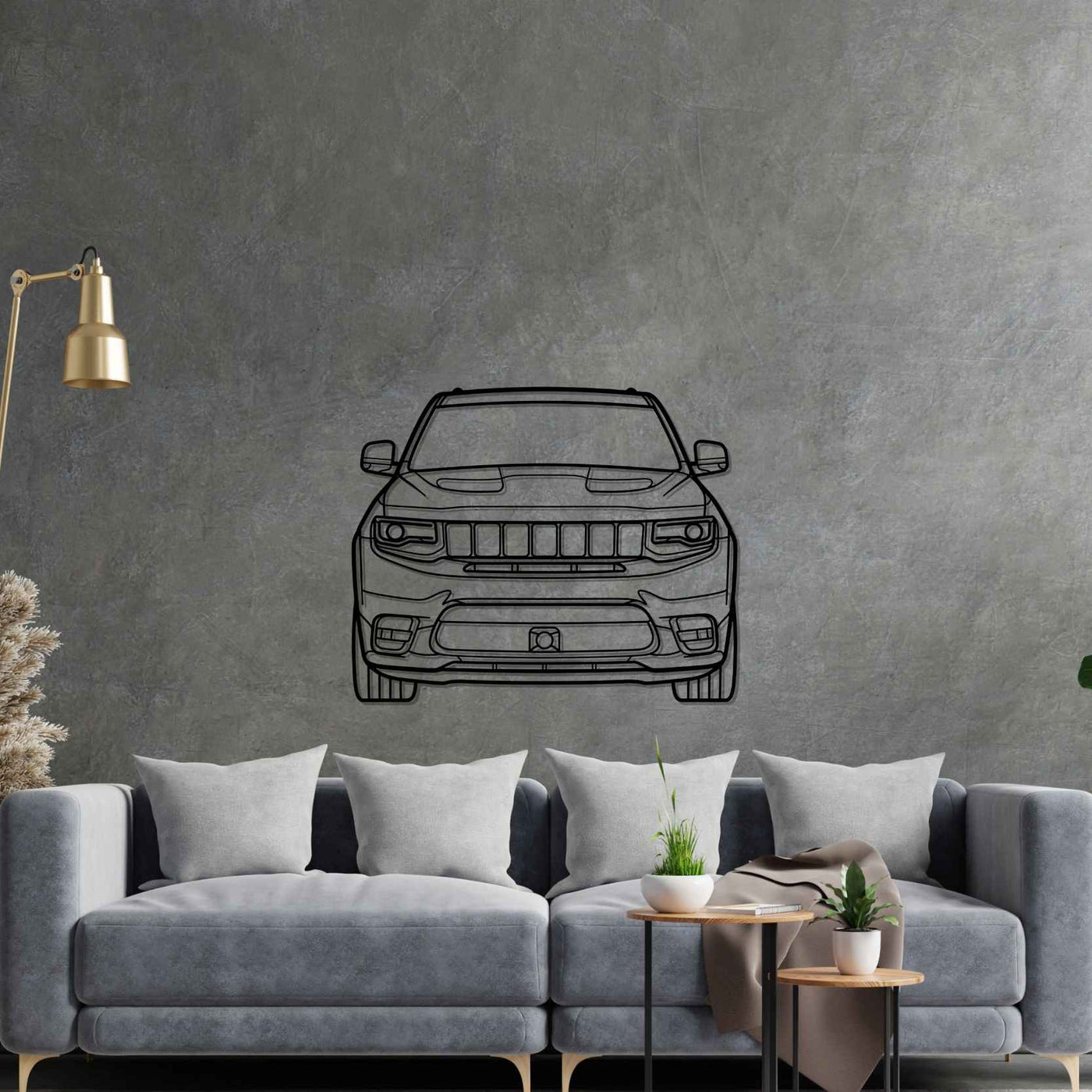 Grand Cherokee SRT 2020 Front Silhouette Metal Wall Art