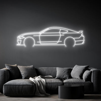 Mustang 2021 Detailed Neon Silhouette