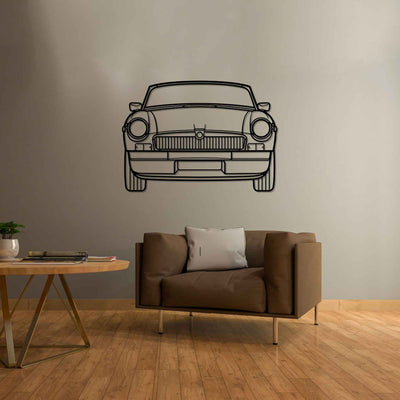 MGB 1978 Front Silhouette Metal Wall Art