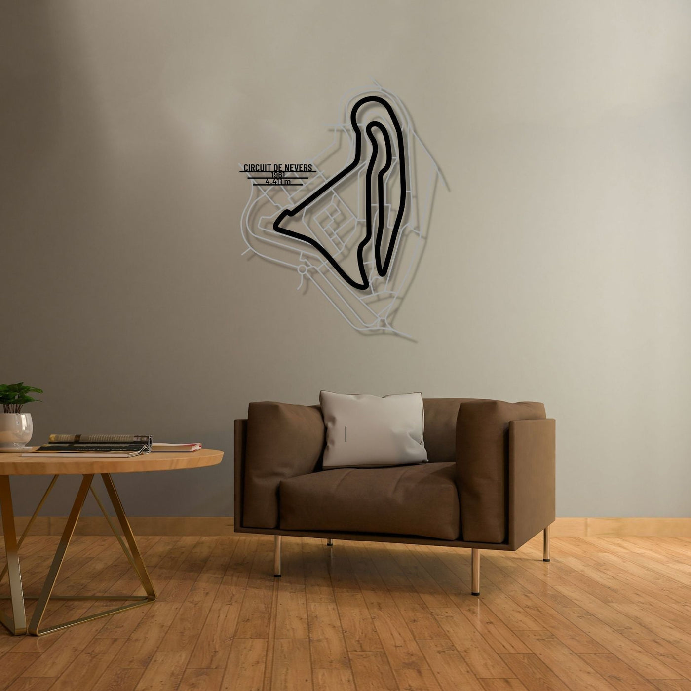 Circuit de Nevers Metal Wall Art