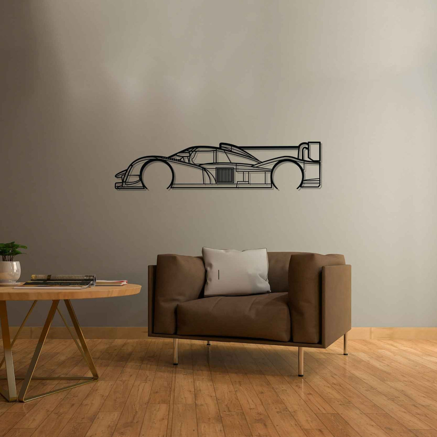 908 LMP1 2011 Detailed Silhouette Metal Wall Art