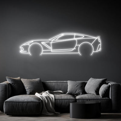 Corvette C7 Neon Silhouette