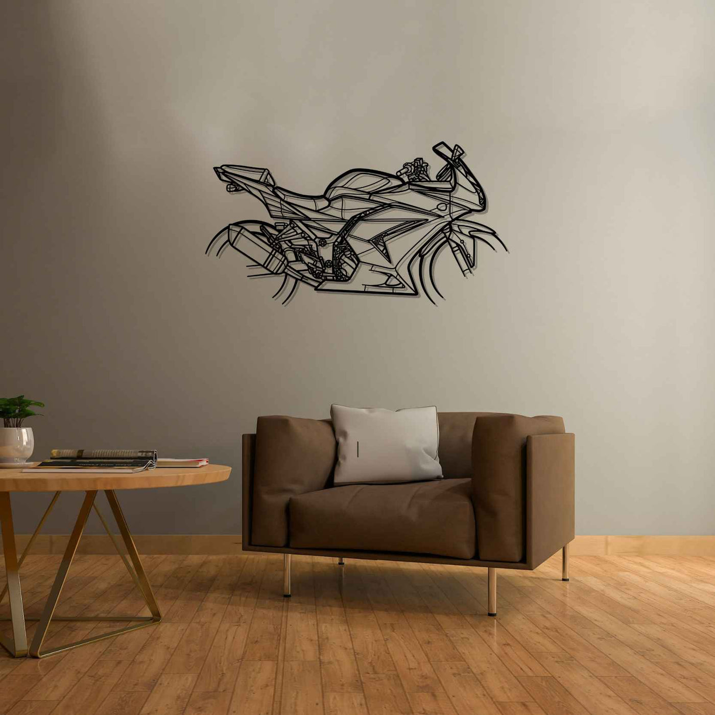 Ninja 250R 2008 Silhouette Metal Wall Art