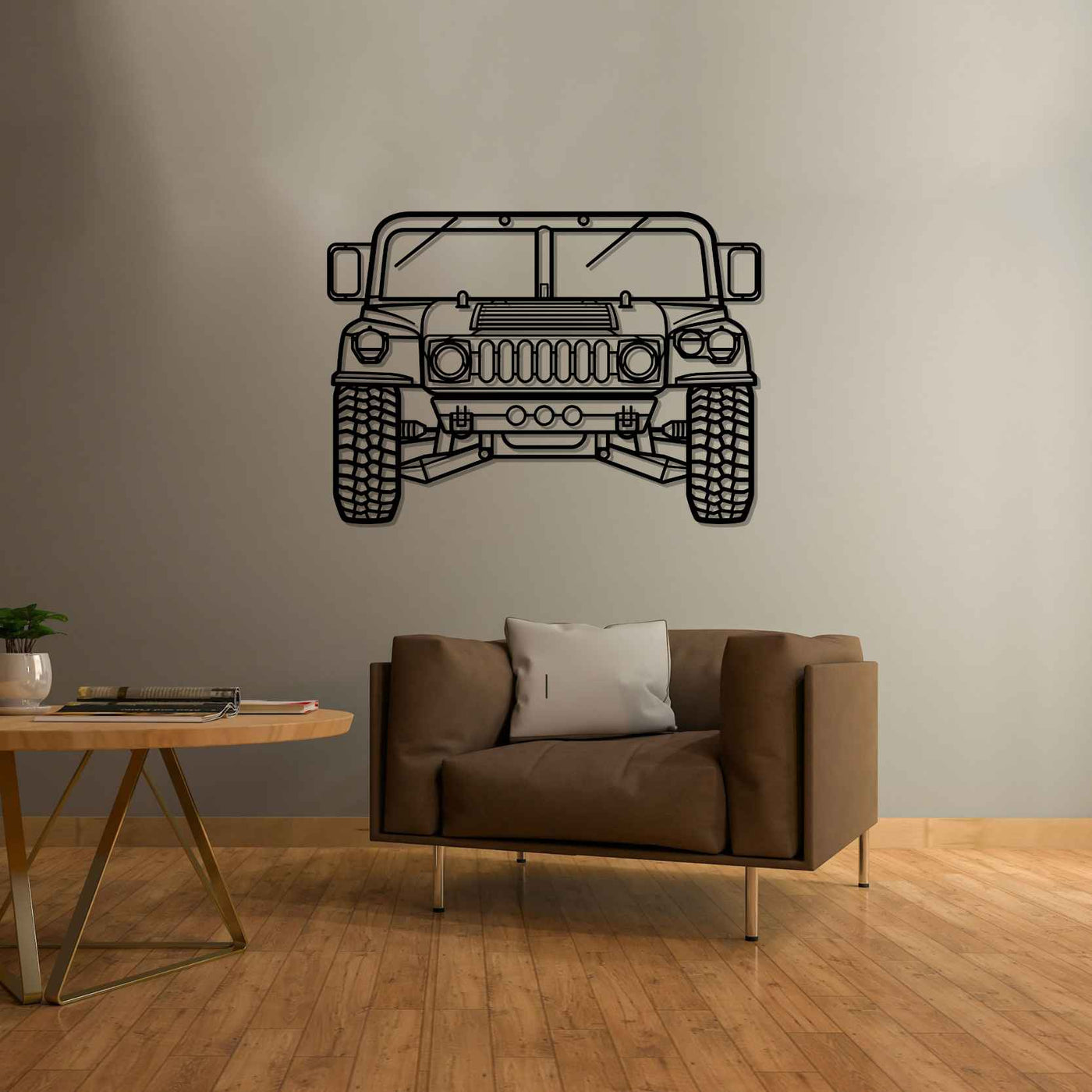 H1 Front Silhouette Metal Wall Art