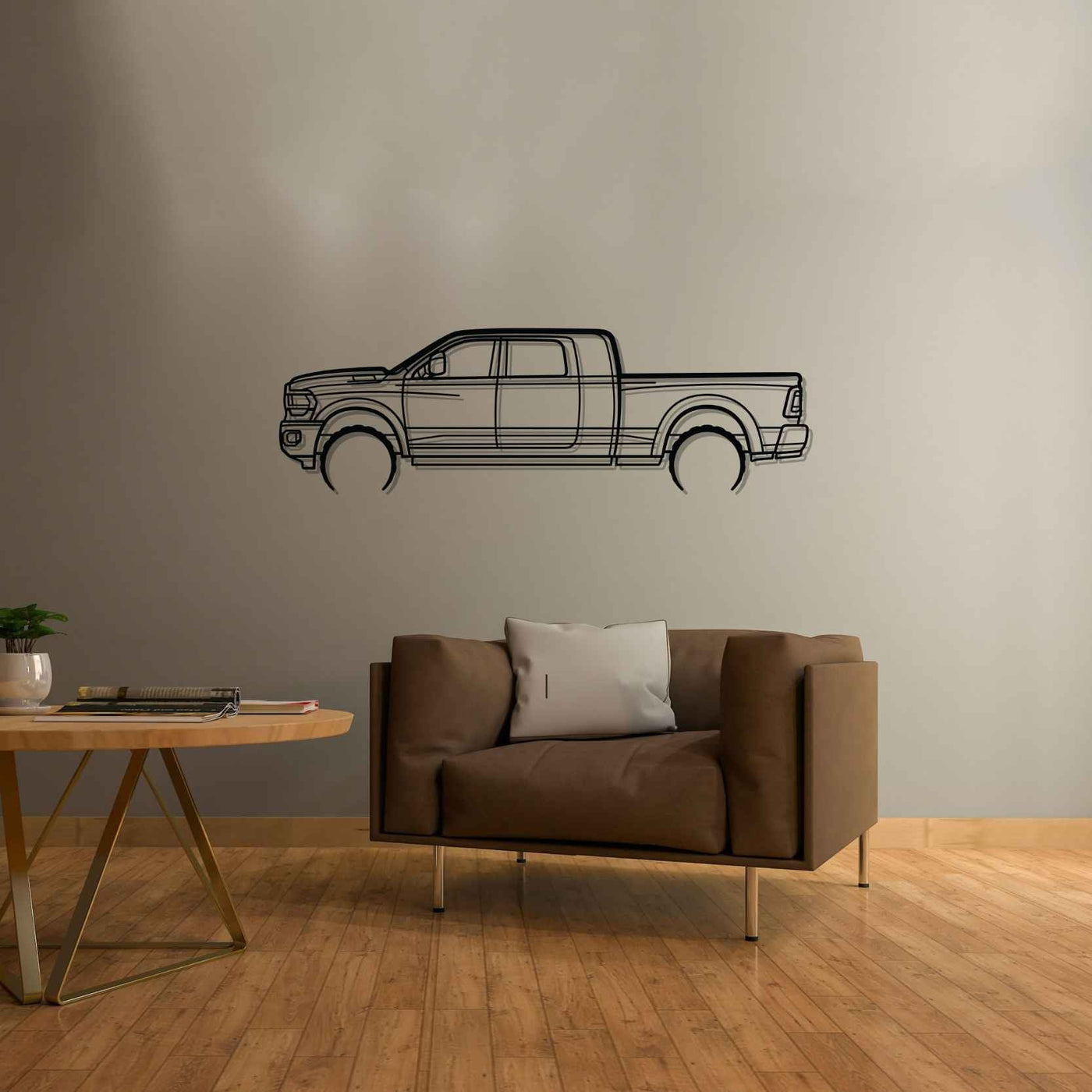 RAM 2500 Mega Detailed Silhouette Metal Wall Art